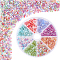 PH PandaHall 8 Colours 3mm Seed Beads Mini Glass Spacer Beads Waist Beads Colourful Craft Beads for Necklace Bracelet Jewelry Making Assorted Crystal Beads for Handicrafts, Hole: 0.8mm