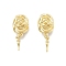 Brass Box Clasps, Cadmium Free & Nickel Free & Lead Free, Rose, Real 18K Gold Plated, 21x11.5x8mm, Hole: 1.4mm
