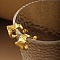Stainless Steel Round Stud Earrings for Women, Real 18K Gold Plated, 16x15mm