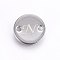 Tarnish Resistant 201 Stainless Steel Links connectors, Flat Round, Letter.N, Stainless Steel Color, 10x1mm, Hole: 1.5mm