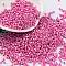 Baking Paint Glass Seed Beads, Cylinder, Hot Pink, 2x1.5mm, Hole: 1mm, about 5599pcs/50g