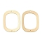 Brass Connector Charms, Cadmium Free & Nickel Free & Lead Free, Rectangle Ring Links, Real 18K Gold Plated, 36x27x0.5mm, Hole: 1.2mm