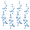 GORGECRAFT 4PCS Embroidered Butterfly Patches and Flowers Floral Iron on Patches Sew on Patches for Clothes Neckline Embellishment Trimming (Sky Blue)
