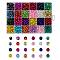23 Colors Transparent Crackle Glass Beads, Oval, Mixed Color, 8x5.5~6mm, Hole: 1mm, 23 colors, 50pcs/color, 1200pcs/box