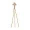 Brass Micro Pave Clear Cubic Zirconia Big Pendants, Leaf Tassel, Real 18K Gold Plated, 81x11x3mm, Hole: 2mm