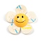 Opaque Printed Acrylic Big Pendants, Flower, Beige, 50.5x52.5x14.5mm, Hole: 1.8mm