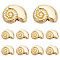 10 Pcs 18K Gold Plated Shell Beads, Alloy Sea Shell Beads Ocean Theme Beads Loose Spacer Beads for Jewelry Making DIY