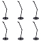 FINGERINSPIRE 6 Set Action Figure Stand Black Doll Model Support Stand with Round Base 1.97x6.69inch Assembly Plastic Action Figure Display Holder without Claw Displays Compatible with Figures Models