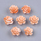 Synthetic Coral Beads, Dyed, Flower, Sandy Brown, 12x12x7mm, Hole: 1mm