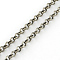 Iron Rolo Chains, Belcher Chain, Unwelded, with Spool, Antique Silver, 5.8x2mm, about 164.04 Feet(50m)/roll