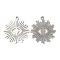 Non-Tarnish 304 Stainless Steel Pendants, Eye Charm, Stainless Steel Color, 34x30x1.5mm, Hole: 2.2mm