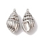 Non-Tarnish 304 Stainless Steel Pendants, Conch Charm, Stainless Steel Color, 39x20.5x14mm, Hole: 3mm