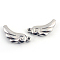 Non-Tarnish 201 Stainless Steel Wing Charms, Stainless Steel Color, 12x18x4mm, Hole: 1.5mm