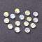 Glass Imitation Austrian Crystal Beads, AB Color Plated, Faceted, Flat Round, Clear AB, 8x4mm, Hole: 1.6mm