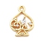 Brass Micro Pave Cubic Zirconia Pendants, Peach Heart, 12.5x9.5x2.5mm, Hole: 1.2mm