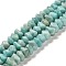Natural Amazonite Beads Strands, Faceted, Nuggets, 10~11x8~10x7~8mm, Hole: 1mm, about 22~23pcs/strand, 7.09~7.48''(18~19cm)