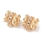Brass Pave Clear Cubic Zirconia Beads, with Loops, Golden, 10x8.5x8mm, Hole: 1.2mm