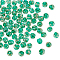 NBEADS 80 Pcs Luminous Gold Sand Lampwork Beads, 8mm Dark Green Round Beads Handmade Inner Flower Loose Beads Glow Crystal Loose Spacer Beads for DIY Craft Bracelet Jewelry Making, Hole: 1.6mm