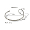 Stylish Stainless Steel Cuff Bangle for Women's Summer Accessories, Stainless Steel Color, 2.56 inch(65mm)