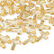 Transparent Acrylic Pendants, Faceted, Cross, Goldenrod, 16x10x4.5mm, Hole: 1.5mm, about 1455pcs/500g