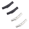 UNICRAFTALE 4 Sets 2 Styles 316 Surgical/304 Stainless Steel Bayonet Clasps Curved Tube Bracelet Clasps 3mm Hole Metal Jewelry Clasps Leather Cord Bracelet Clasps for Jewelry Making
