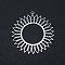 Tarnish Resistant 201 Stainless Steel Filigree Charms, Flower, Stainless Steel Color, 39x37x1mm, Hole: 1.6mm