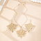 Phoenix Tail Alloy Pendant Necklaces & Dangle Earrings Sets, Golden, 400mm