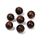Natural Wood Beads, Undyed, Round, Coconut Brown, 10~10.5mm, Hole: 1.6mm, about 793pcs/500g