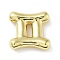 Brass Beads, Cadmium Free & Nickel Free & Lead Free, Twelve Constellations, Real 18K Gold Plated, Gemini, 19x18.5x5.5mm, Hole: 3.5x2mm