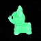 Luminous Resin Dog Display Decorations, Glow in the Dark Ornaments, Micro Landscape Garden Decorations, Light Sky Blue, 19x15x11mm