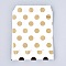 Polka Dot Pattern Eco-Friendly Kraft Paper Bags, Gift Bags, Shopping Bags, Rectangle, Gold, 18x13x0.01cm