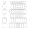 UNICRAFTALE 60pcs 2 Styles 3 Sizes Linking Rings 304 Stainless Steel Ring & Square Linking Rings Circle Frames Connectors Jewelry Links for Bracelet Necklace Jewelry Making