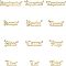 201 Stainless Steel Links Connectors, Laser Cut Links, 12 Constellations, Golden, 12pcs/box
