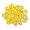 AB Color Plated Glass Beads, Faceted Rondelle, Gold, 6x4mm, Hole: 1.4mm