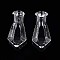 Glass Bottles, Bead Containers, Cone, Clear, 3.15~3.2x1.55~1.6cm, Hole: 6mm