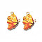 Printed Alloy Pendants, Cadmium Free & Nickel Free & Lead Free, Light Gold, Butterfly, Gold, 24.5x16.5x1.5mm, Hole: 1.8mm