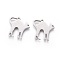 Non-Tarnish 201 Stainless Steel Kitten Pendants, Hand Polished, Cat with Arched Back Shape, Stainless Steel Color, 16x16x1.5mm, Hole: 1.2mm