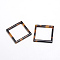 Cellulose Acetate(Resin) Pendants, Rhombus, Goldenrod, 45x45x2.5mm, Hole: 1.5mm, side length 32.5mm