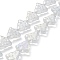 Transparent Electroplate Glass Beads Strands, Rainbow Plated, Christmas Trees, Clear, 15.5~16x14.5~15x4.5~5mm, Hole: 1mm, about 40pcs/strand, 25.20~ 25.59(64~65cm)