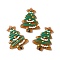 Christmas Resin Pendants, Transparent Charms for Christmas Party Decoration, Christmas Tree, 39x28x2.5mm, Hole: 1mm