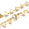 304 Stainless Steel Link Chain Necklaces, with Lobster Claw Clasp, Triangle, Golden, 16.49 inch(41.9cm)