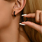 Stylish Stainless Steel Multi-color Circle Geometric Earrings for Women Casual Wear, Hoop Earrings, Ring