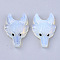 Opalite Pendants, Wolf Head, 37~42x25~30x10~13mm, Hole: 2mm