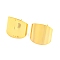 Rack Plating Brass Rectangle Stud Earrings, Long-Lasting Plated, Lead Free & Cadmium Free, Real 18K Gold Plated, 16x15mm