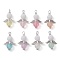 Imitation Pearl Acrylic and Transparent Acrylic Beads Pendant, Angel, Antique Silver, 31.5x22x9.5mm, Hole: 3.5mm