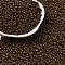 8/0 Baking Paint Glass Seed Beads, Round Hole, Teardrop, Coconut Brown, 3x2mm, Hole: 1mm, about 18750pcs/pound