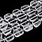 Natural Quartz Crystal Beads Strands, Rock Crystal, with Seed Beads, Rectangle, 11~12x7.5~10x4.5mm, Hole: 0.9mm, seed beads: 3x3x2, hole: 0.8mm, about 14pcs/strand, 7.64''(19.4cm)