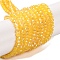 Baking Electroplate Glass Beads Strands, AB Color, Faceted, Round, Gold, 3x2mm, Hole: 0.7mm, about 144~150pcs/strand, 35~37cm