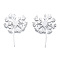 Non-Tarnish 201 Stainless Steel Pendants, Dandelion Charm, Stainless Steel Color, 43x29x1mm, Hole: 1.6mm