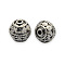 Brass Round Beads, Nickel Free, Antique Silver, 10mm, Hole: 1.5mm